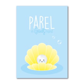 parel in God's hand, blauw | A4 poster