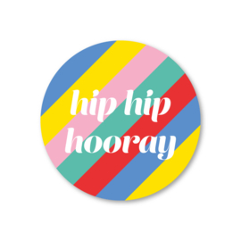 hip hip hooray | 5 ronde stickers