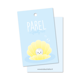 PAREL in Gods hand (blauw) | christelijke kadolabels