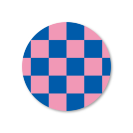 geblokt roze/blauw | onderzetter
