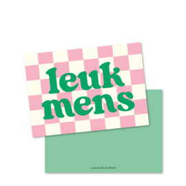 leuk mens | tekstkaarten