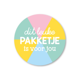 dit leuke pakketje is voor jou | 5 ronde stickers