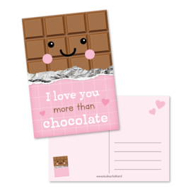 I love you more than CHOCOLATE | kaarten