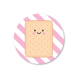 biscuitje | 5 ronde stickers