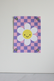 bloem patroon paars/roze | tuinposter