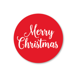 Merry Christmas | 5 ronde kerststickers