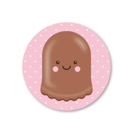 dikke chocolade zoen | 5 stickers