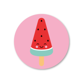 meloen ijsje | 5 ronde stickers