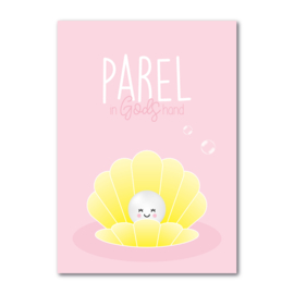 parel in God's hand, roze | A4 poster