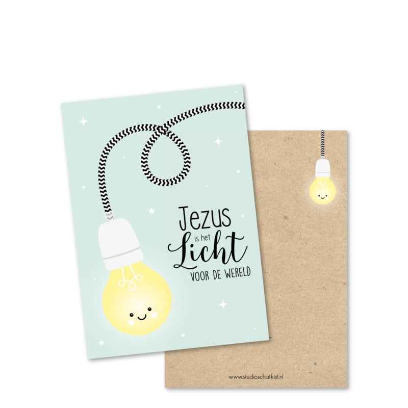 Jezus is het LICHT voor de wereld | christelijke kaarten