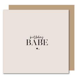 Dubbele kaart met kraft envelop | Birthday Babe