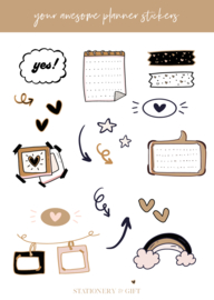 Planner Stickers Brown  | Your awesome planner stickers