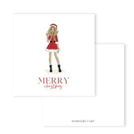 Merry Christmas Babe | Vierkante kaart ( 15 x 15 cm ) met Envelop
