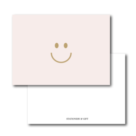 Mini Kaart | Pink & Brown Smiley