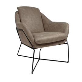Fauteuil Musk Taupe Microvezel