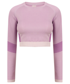 ONELLA SEAMLESS CROPPED LONGSLEEVE PURPLE/PINK