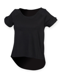 ONELLA OPEN SHOULDER T-SHIRT BLACK