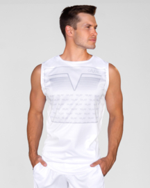 GAVELO SNIPER WHITE SLEEVELESS T-SHIRT