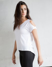 ONELLA OPEN SHOULDER T-SHIRT WHITE