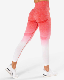 ICANIWILL OMBRE RED SEAMLESS FITNESSLEGGING