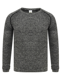 SEAMLESS LONGSLEEVE BLACK/GREY MELANGE