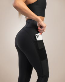 GAVELO MESH POCKET BLACK LEGGING (COMPRESSION)