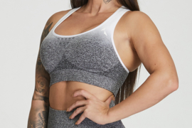 CARPATREE PHASE SEAMLESS SPORTTOP GREY/WHITE OMBRE