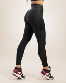 GAVELO MESH POCKET BLACK LEGGING (COMPRESSION)