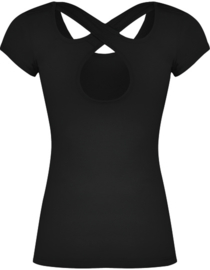 ONELLA CROSS BACK T-SHIRT BLACK