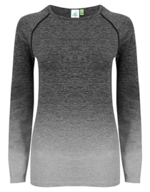 ONELLA SEAMLESS LONGSLEEVE FADE OUT GREY MELANGE