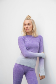 ONELLA SEAMLESS LONGSLEEVE FADE OUT PURPLE MELANGE