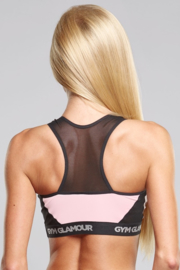 GYM GLAMOUR | PINK MESH TOP