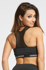 GYM GLAMOUR | BLACK MESH TOP