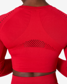 ICANIWILL DYNAMIC SEAMLESS LONGSLEEVE CROPTOP DEEP RED