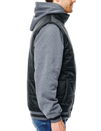 BURNSIDE HOODED BOMBERJACK BLACK/GREY