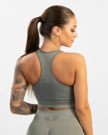 GAVELO PULSE NUDE OLIVE GREY SEAMLESS SPORTTOP