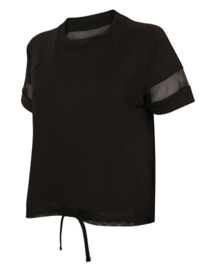 ONELLA BLACK MESH TEE