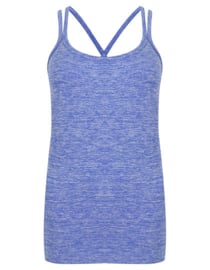 ONELLA SEAMLESS CROSS TANKTOP BLUE MELANGE