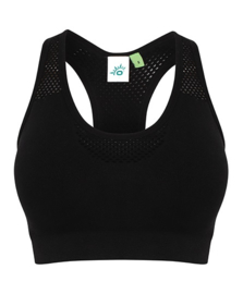 ONELLA SEAMLESS CROPPED MESH SPORTTOP BLACK