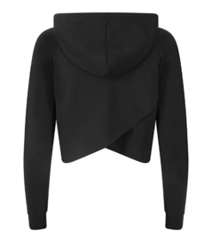 ONELLA SOFT CROSSED BACK HOODIE BLACK