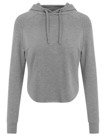 ONELLA SOFT CROSSED BACK HOODIE GREY MELANGE