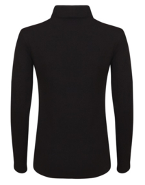 ONELLA NECK LONGSLEEVE STRETCH SHIRT BLACK