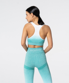 CARPATREE PHASE SEAMLESS SPORTTOP TURQUOISE/WHITE OMBRE