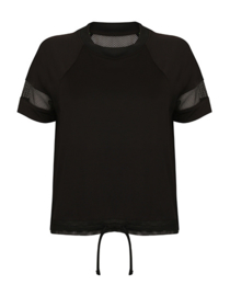 ONELLA BLACK MESH TEE