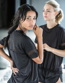 ONELLA BLACK MESH TEE