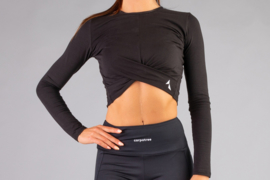 CARPATREE GAIA LONGSLEEVE CROPTOP BLACK