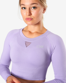 ICANIWILL DYNAMIC SEAMLESS LONGSLEEVE CROPTOP LILA