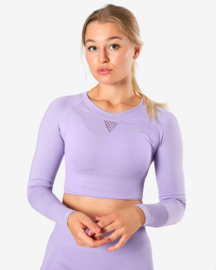 ICANIWILL DYNAMIC SEAMLESS LONGSLEEVE CROPTOP LILA