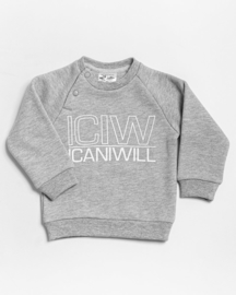 ICANIWILL BABY / PEUTER / KLEUTER SWEATER GREY MELANGE