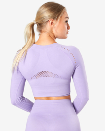 ICANIWILL DYNAMIC SEAMLESS LONGSLEEVE CROPTOP LILA